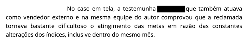 Trecho da sentença judicial